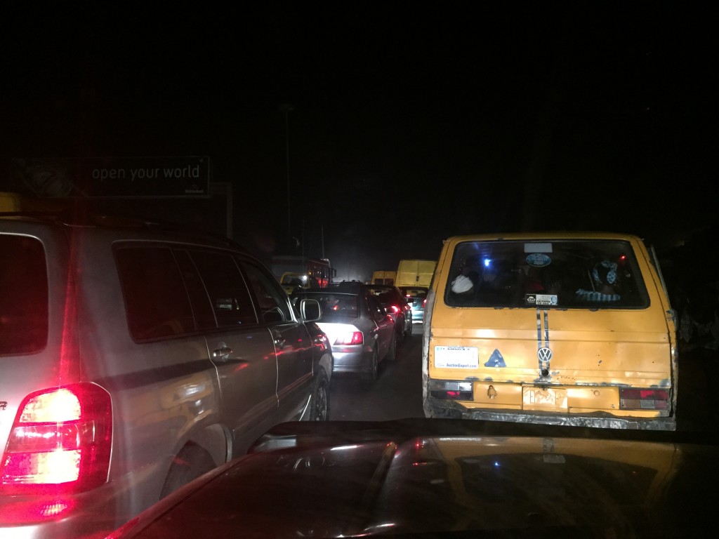 Night traffic in Lagos